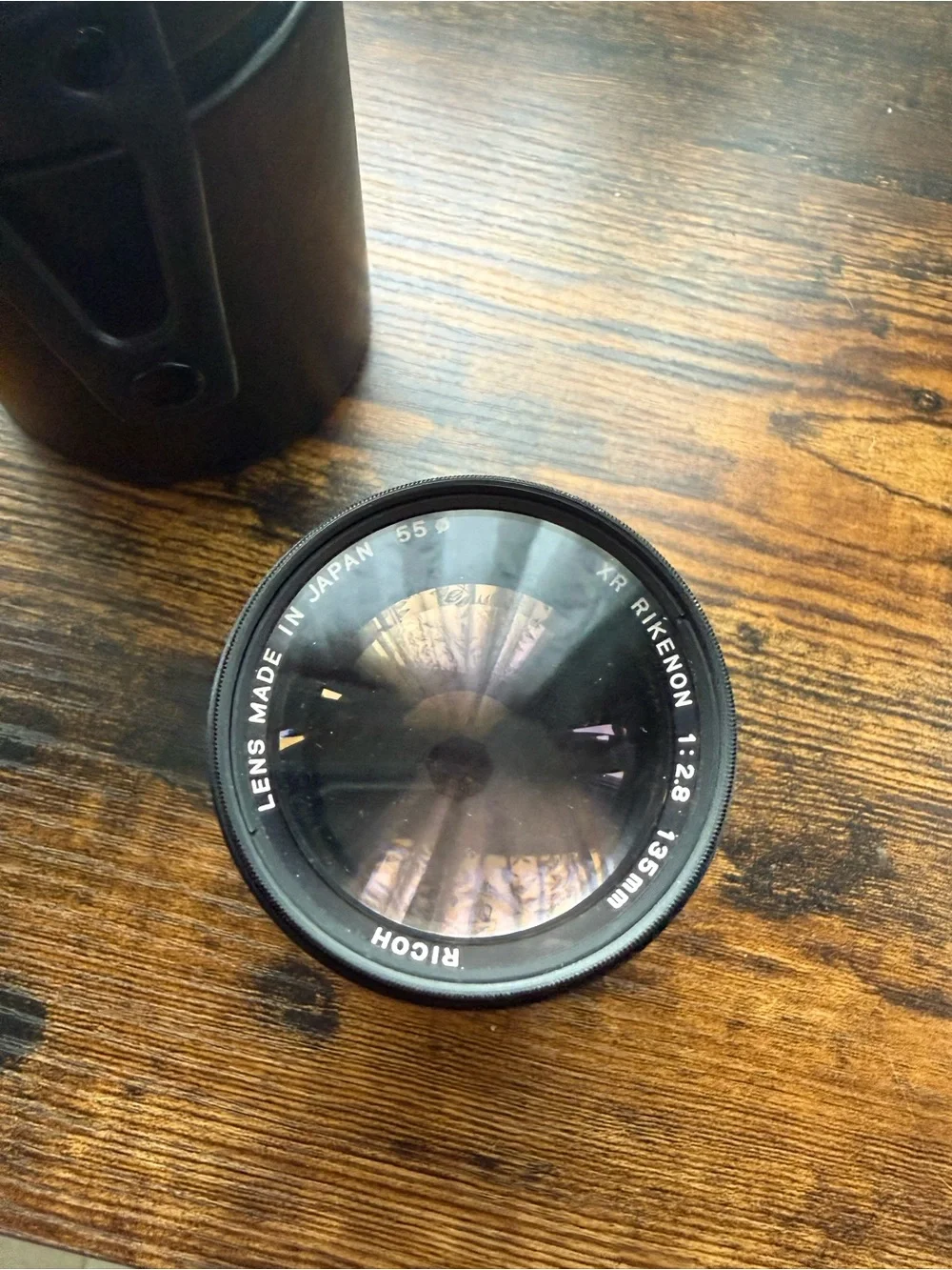 RICOH Telephoto Camera Lens 135mm XR Rikenon 1:28 with Case